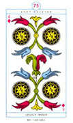 Four of Diamonds Tarot card in Cagliostro deck