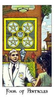 Four of Pentacles Tarot Card