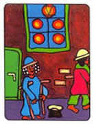 Five of Pentacles Tarot card in African Tarot deck