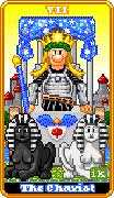 The Chariot Tarot card in 8-Bit Tarot deck
