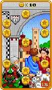Ten of Coins Tarot card in 8-Bit Tarot deck