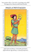 Page of Pentacles Tarot card in Apprentice deck