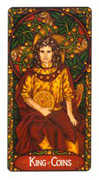 King of Coins Tarot card in Art Nouveau deck