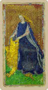 Strength Tarot card in Cary-Yale Visconti Tarocchi deck