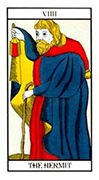 The Hermit Tarot card in Angel Tarot deck