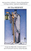The Hermit Tarot card in Apprentice deck